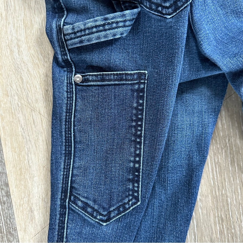 Ridgecut Jeans Women's 8 Blue Cotton Denim Straight Leg Carpenter Faded Stretch - Picture 6 of 7